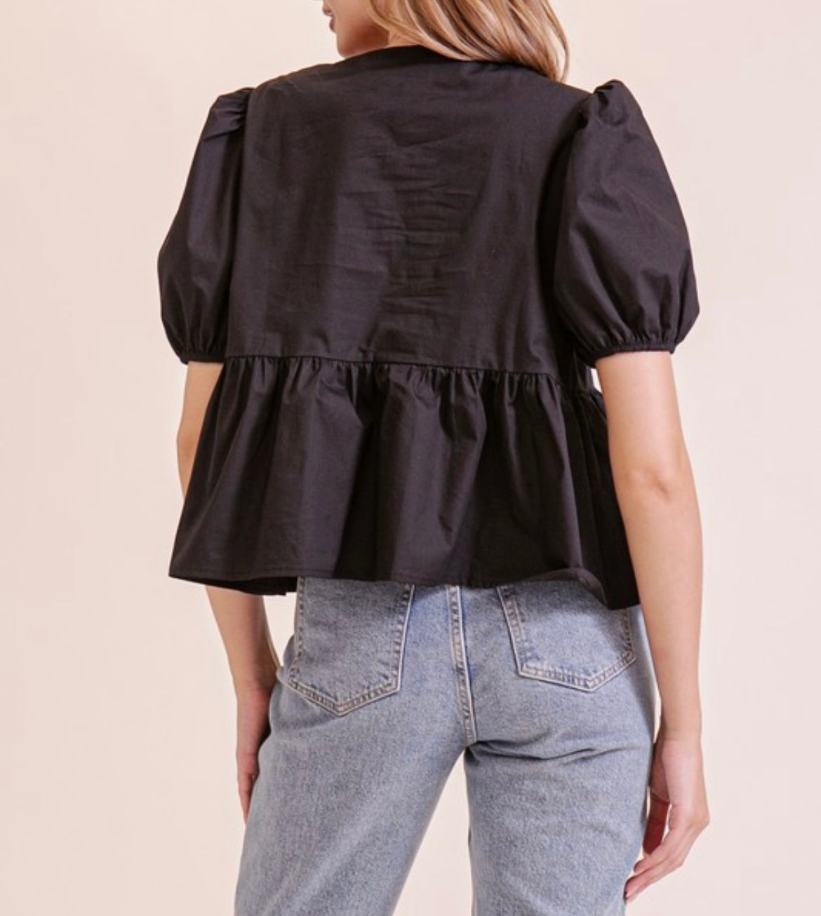 Black Ribbon Top